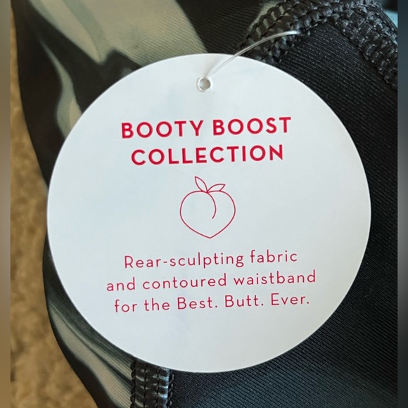 NWT SPANX XS Blue Marble Swirl Leggings High Rise 7/8 Booty Boost 🍑 - Picture 7 of 10